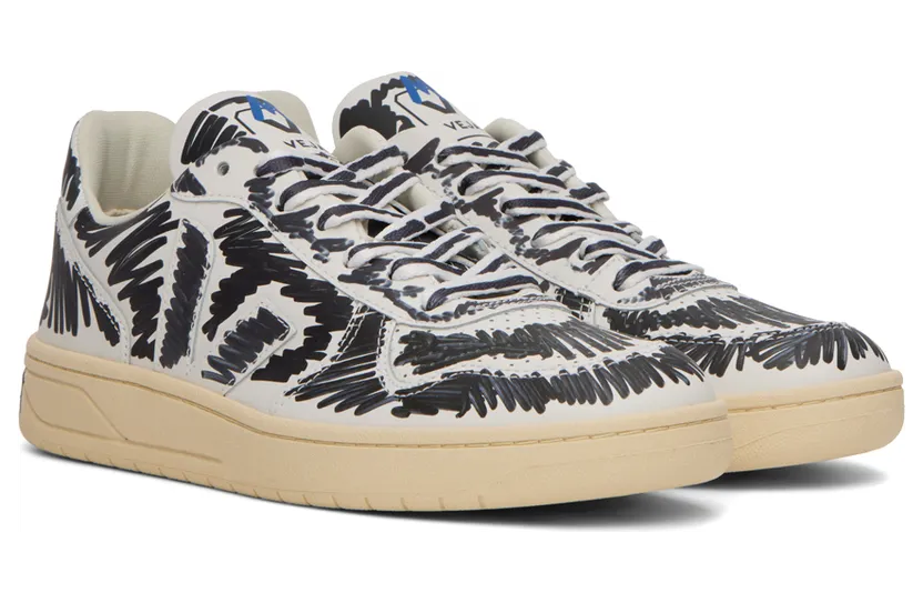Marni Black & White Veja Edition V-10 Sneakers (VXMS-3067B-V1020) (4)