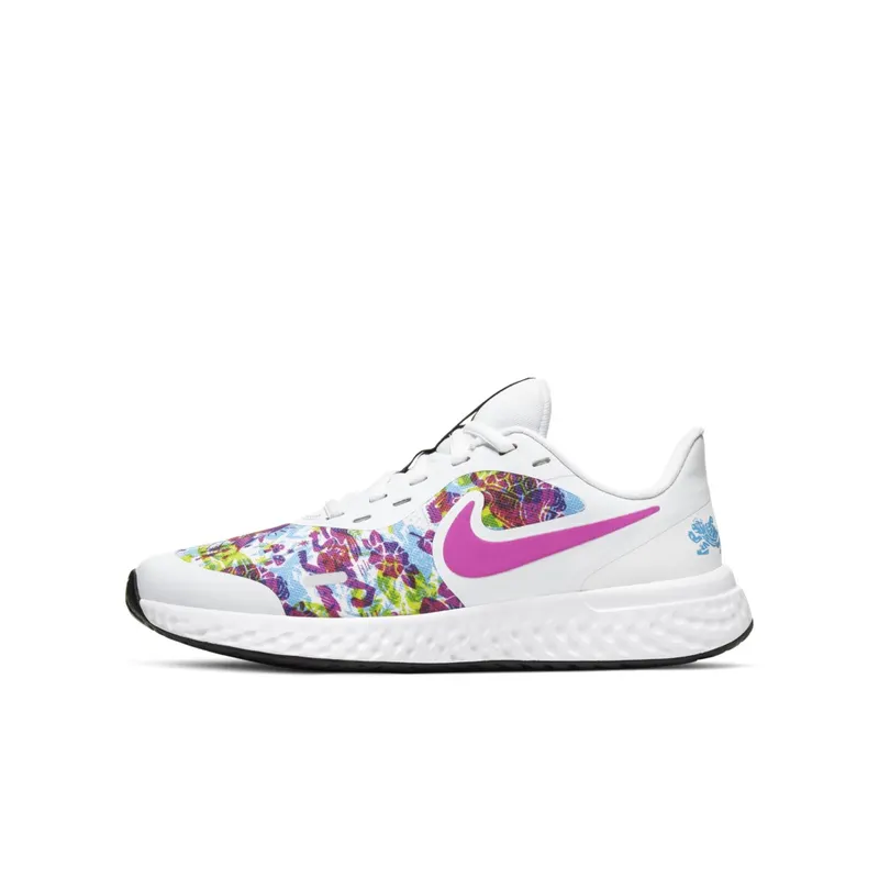Nike Revolution 5 Fable White (GS) White/Fire Pink/Blue Fury (CJ2092-100)