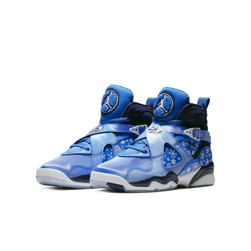 Jordan 8 Retro Snow Blizzard (GS) Cobalt Blaze/Blue Void-White (305368-400)