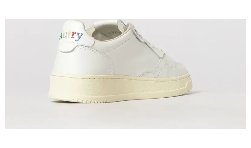 Autry Medalist Low Two-Tone Calfskin and Suede Trainers Beige (AULMBG01) (2)