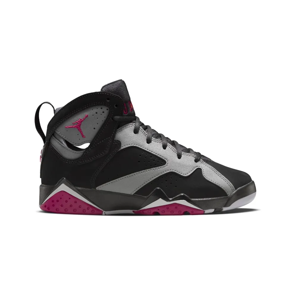 Jordan 7 Retro Sport Fuschia (GS) Black/Sport Fuschia-Cool Grey-Wolf Grey (442960-008)