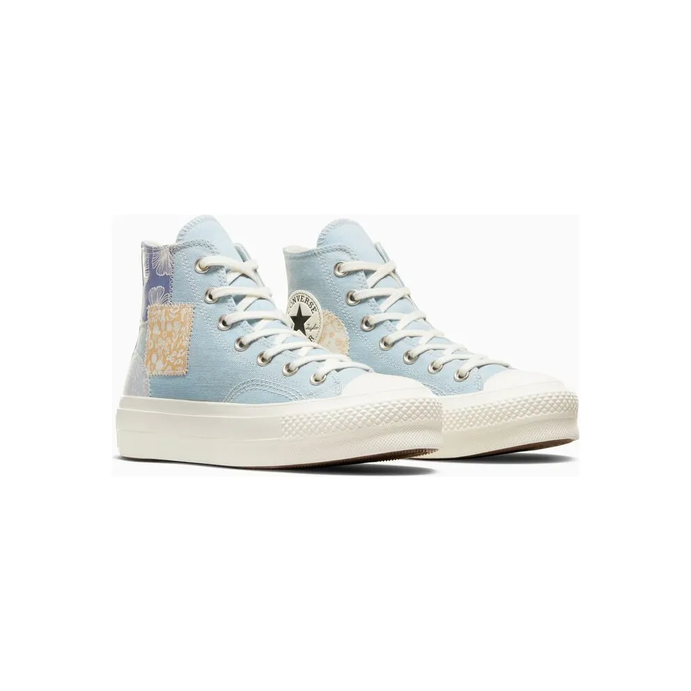 Converse Chuck Taylor All Star Lift Platform Denim Patchwork Blue/blue/egret