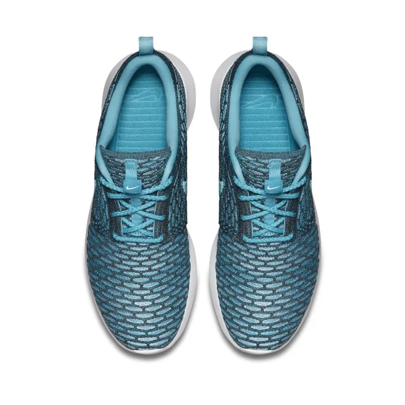 Nike Roshe Run Flyknit Clearwater (W) Dark Grey/Clearwater-Blue Lagoon-White (704927-003)
