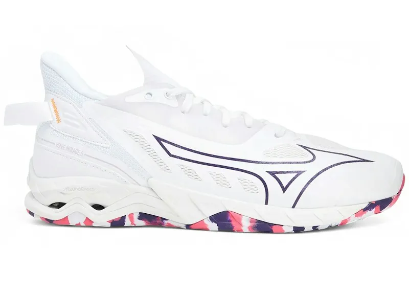 Mizuno Wave Mirage 5 White Violet Indigo Camellia Rose (X1GB235020)