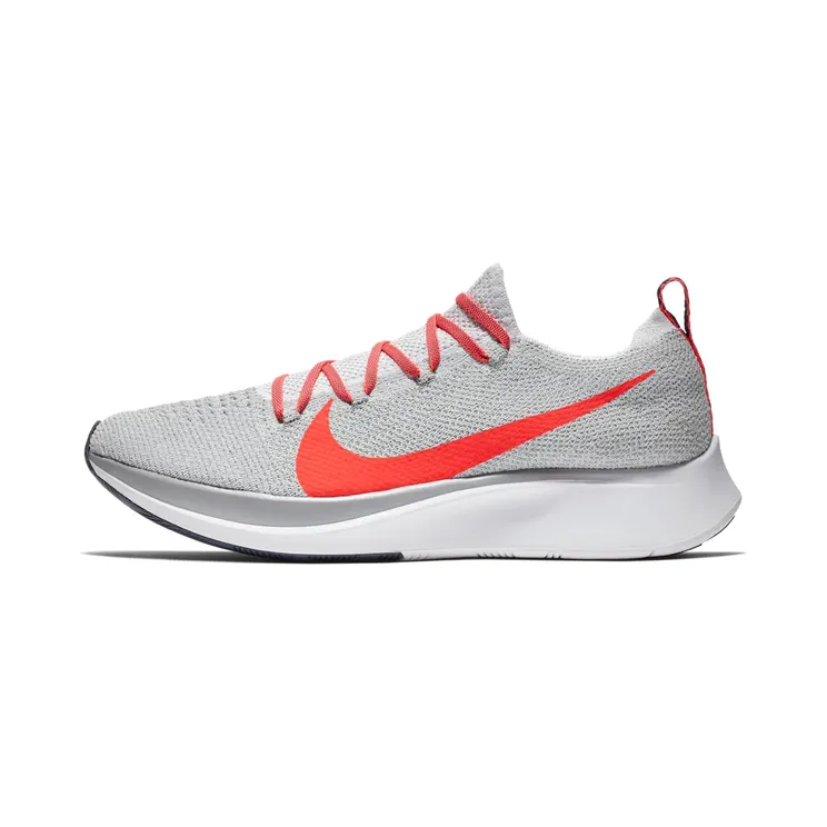 Nike Zoom Fly Flyknit “Pure Platinum / Diffused Blue / Football Grey / Bright Crimson” (AR4561-044)