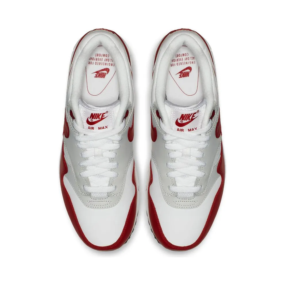 Nike Air Max 90/1 White University Red (W) White/University Red-Neutral Grey-Black (AQ1273-100)