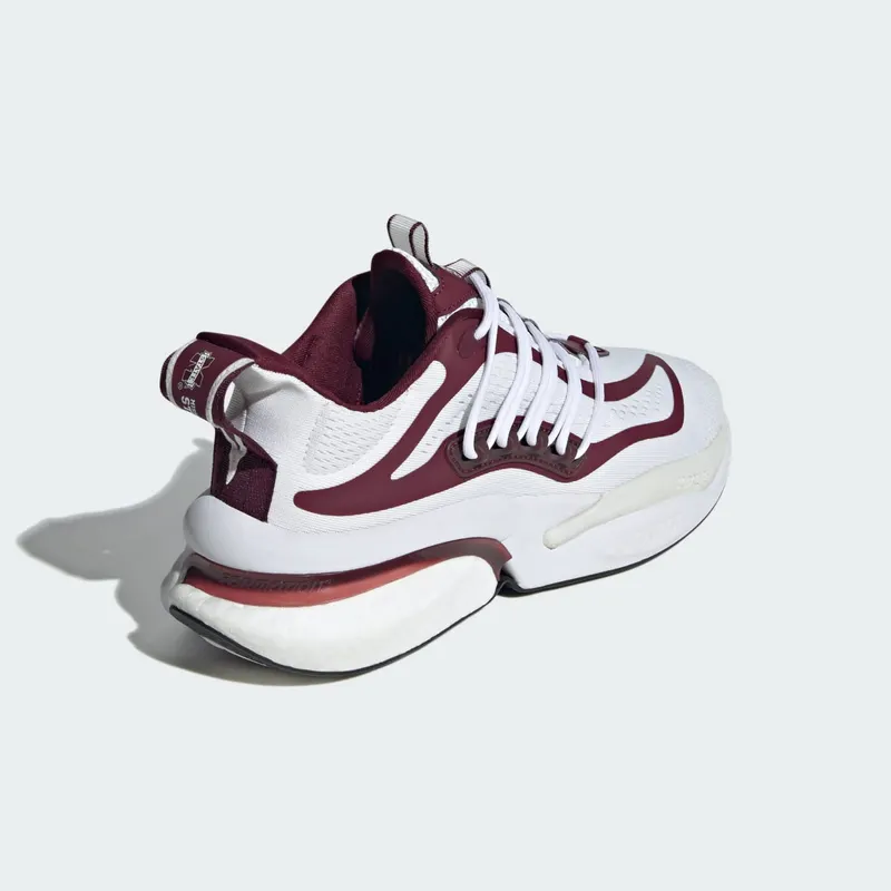 Adidas Mississippi State Alphaboost V1 “Cloud White Team Maroon Cool Grey” (IE1030)