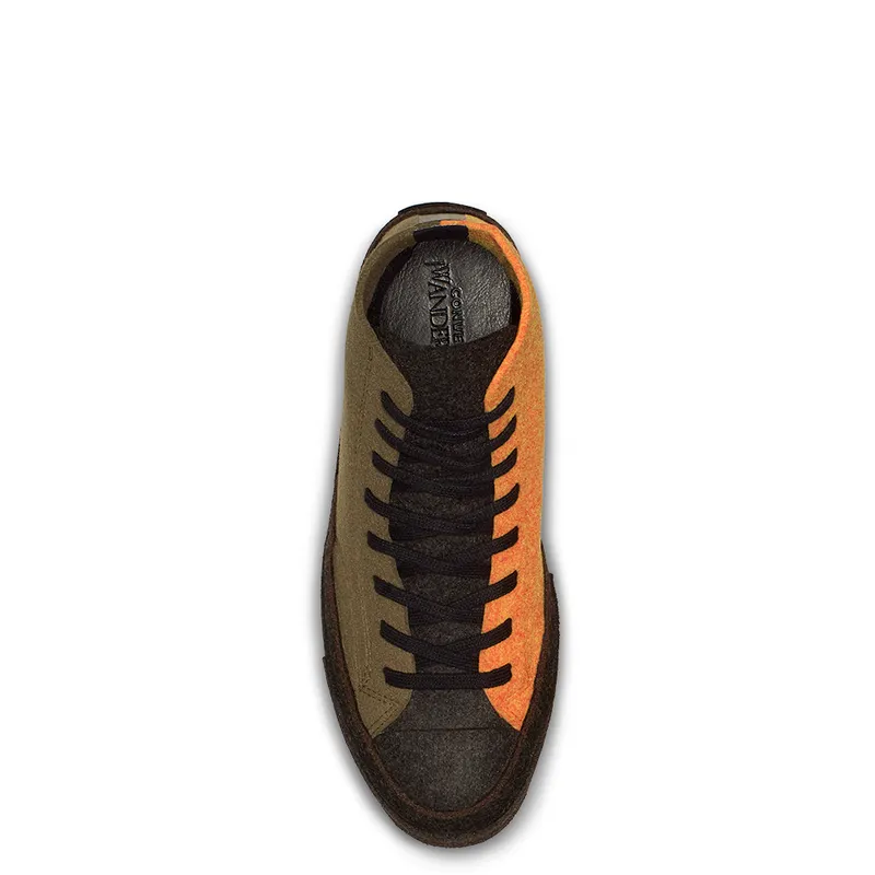 Converse Chuck Taylor All-Star 70s Hi JW Anderson Felt Stone Grey Flame Orange Stone Grey/Flame Orange-Black (162953C)