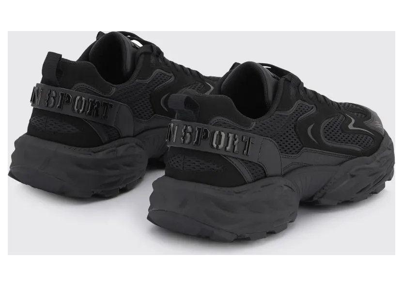 Plein Sport Pulse X Mesh and Leather Sneakers Black (SAFSUSC0931STE003N0202) (2)
