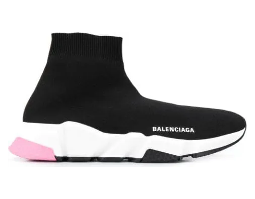 Balenciaga Speed Trainers Mid Black Light Pink (W)