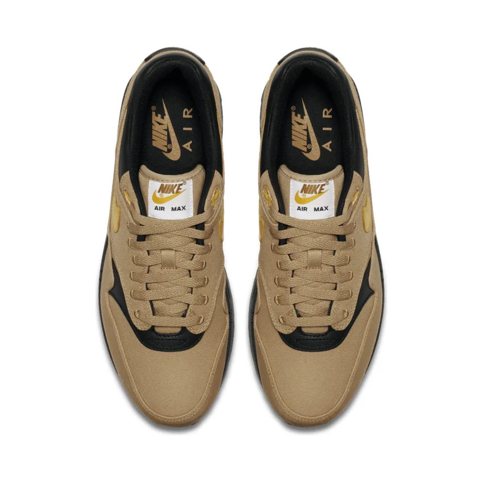Nike Air Max 1 Air Max 93 Logo Elemental Gold Elemental Gold/Mineral Yellow-Black-White-Anthracite-Ale Brown (875844-700)