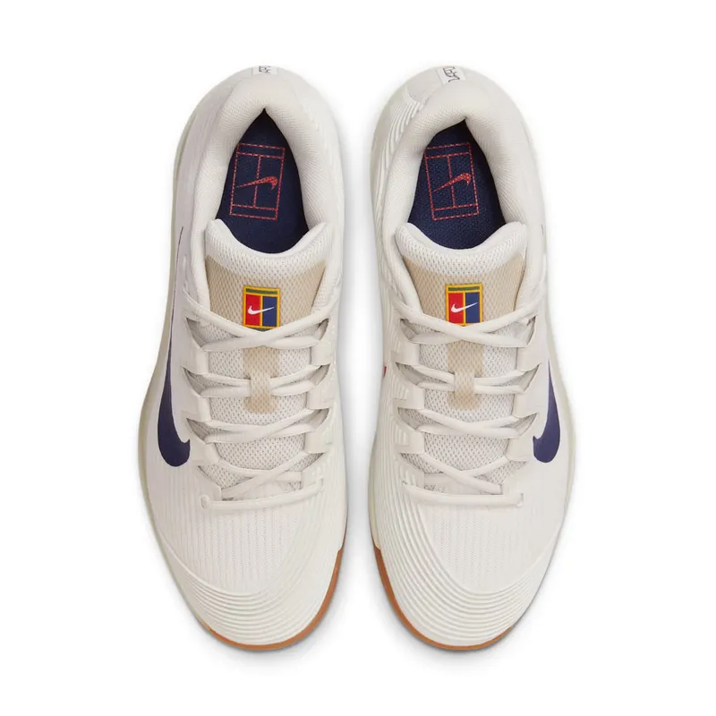 Nike Court Air Zoom Vapor 12 HC Summit White Phantom Gum Medium Brown Binary Blue (FV5554-101)