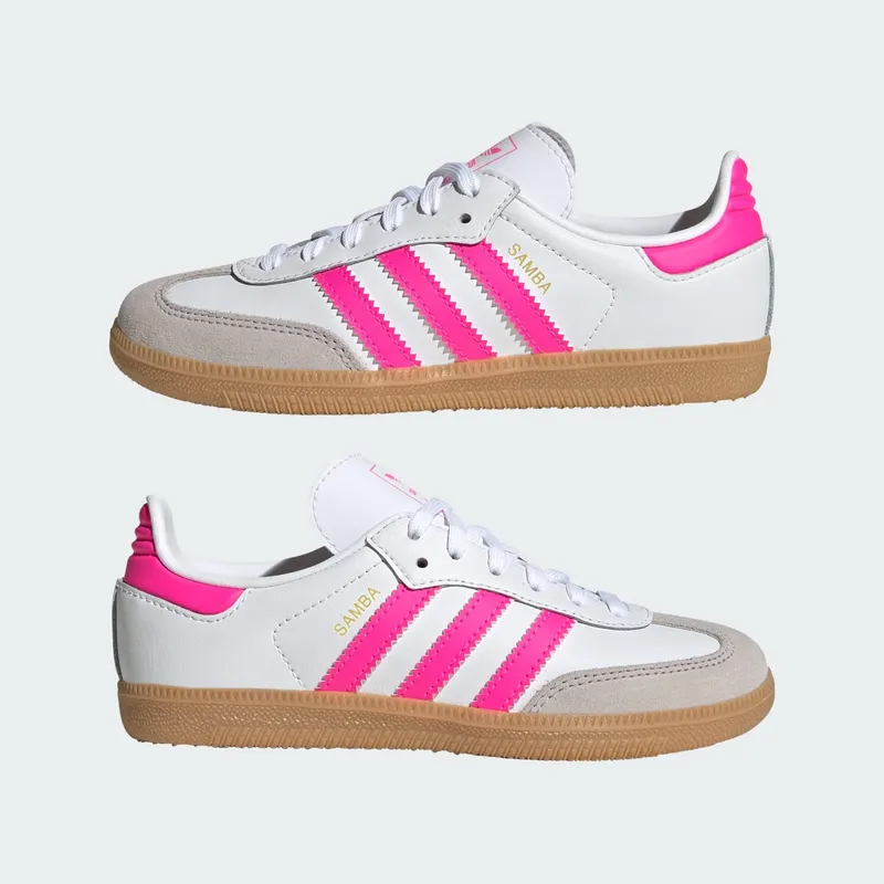 Adidas Samba OG Kids Cloud White / Lucid Pink / Gum (JQ2827)