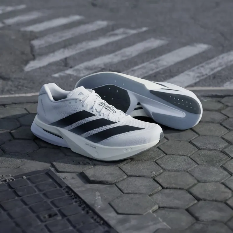 adidas Adizero Boston 13 Cloud White Core Black Dash Grey (JS4939)