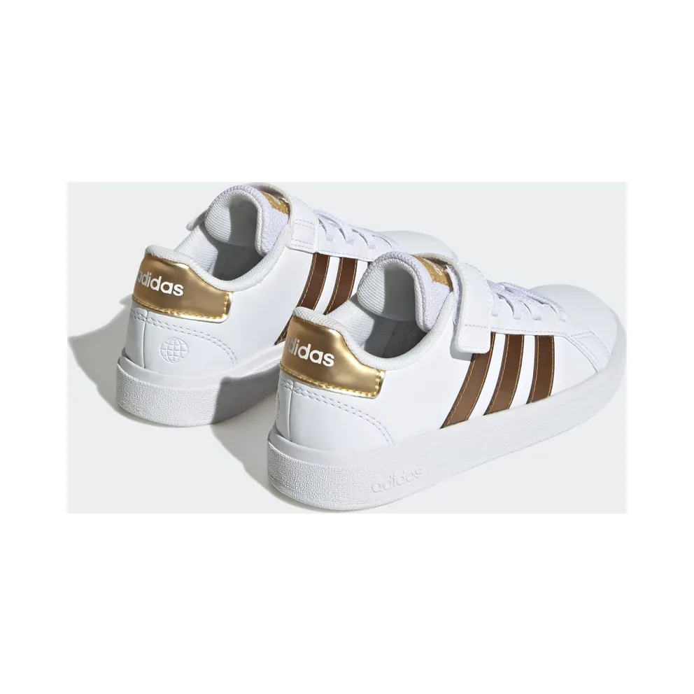 Adidas Grand Court Sustainable “Cloud White / Cloud White / Matte Gold” (GY2577)