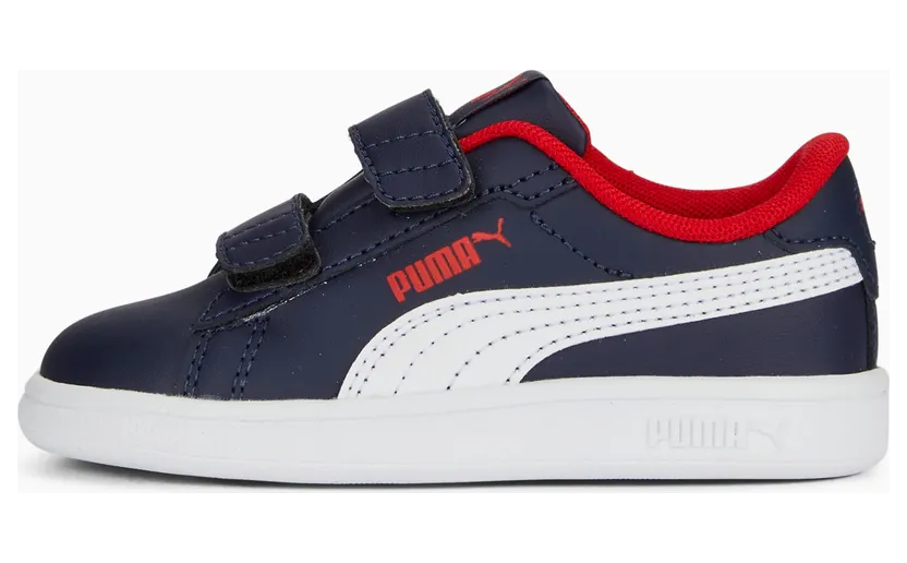 Puma Smash 3.0 Leather V Baby Wit/Blauw/Rood (392034-04)