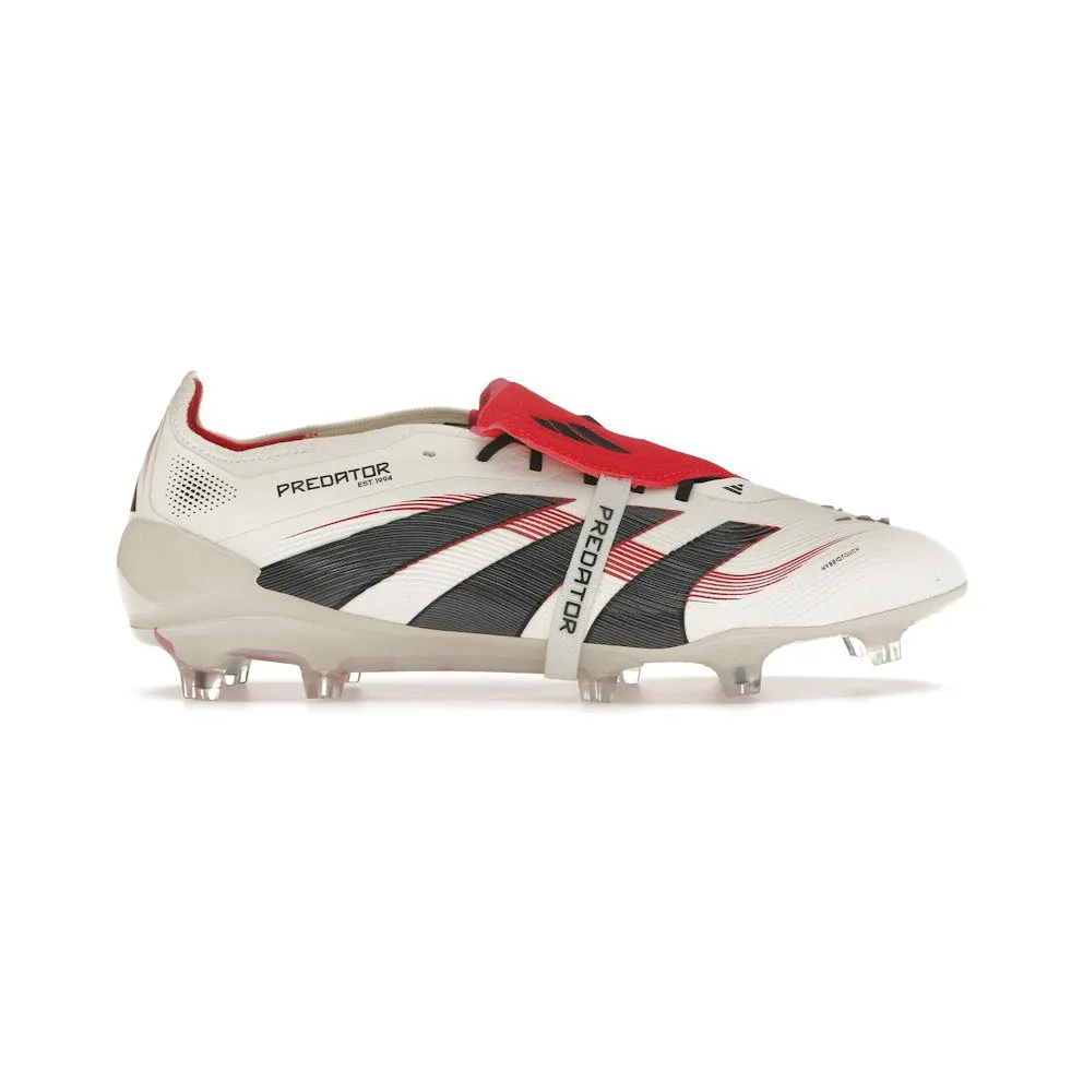 adidas Predator Elite Fold-over Tongue Firm Ground Boots “Off White / Core Black / Pure Ruby” (ID8968)