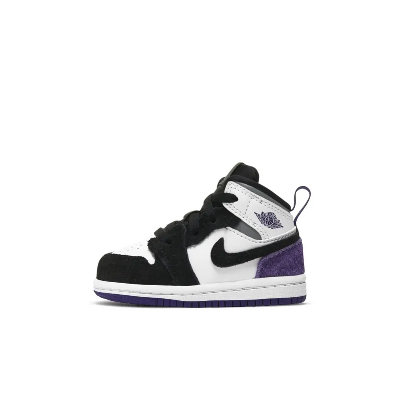 Jordan 1 Mid SE Purple (TD) White/Black-Light Solar Flare Heather-Varsity Purple (BQ6933-105)