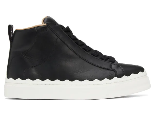 Chloe Black Lauren High-Top Sneakers (CHC21S41342)