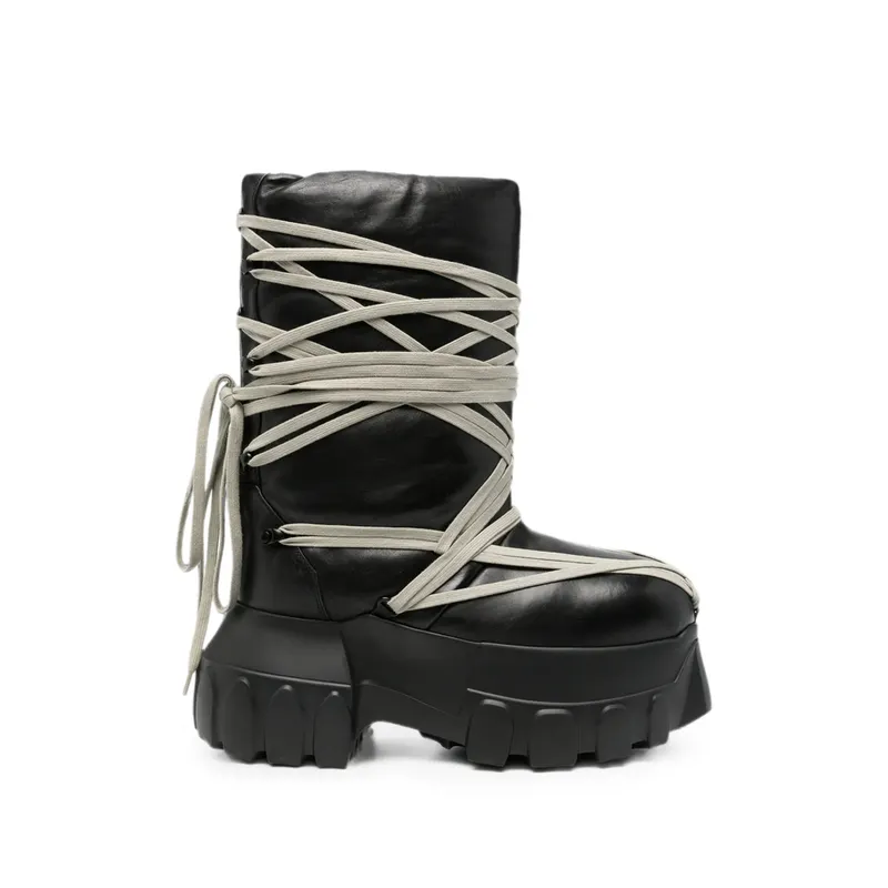 Rick Owens Mega Bumper Lace-up “Black” (RU02F4862 LGYPW1 99)