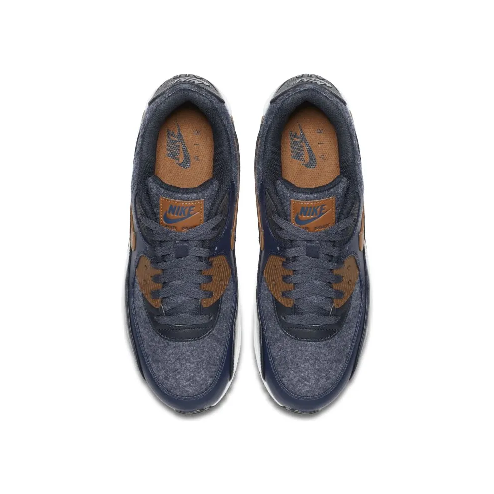 Nike Air Max 90 Wool Thunder Blue Thunder Blue/Ale Brown-Dark Obsidian (700155-404)