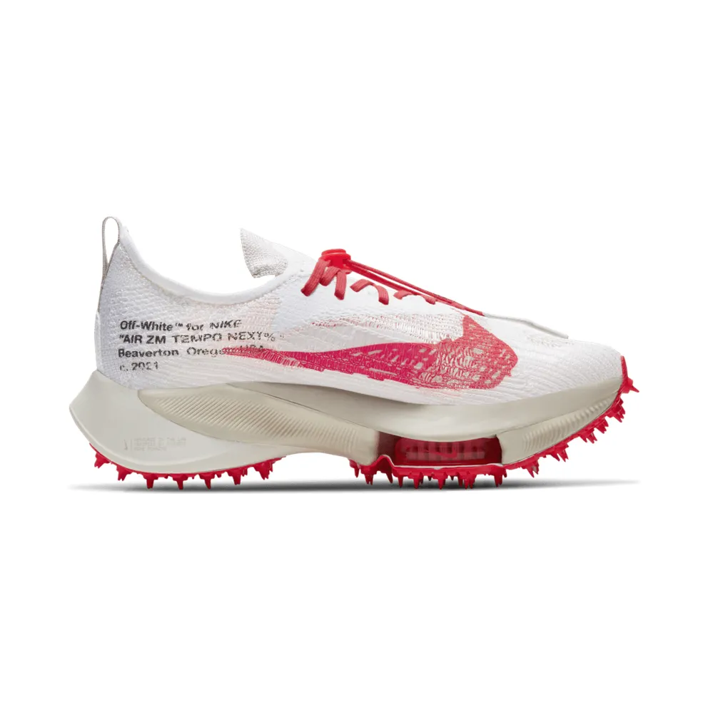 Nike Air Zoom Tempo NEXT% Flyknit Off White White Solar Red (CV0697-100)