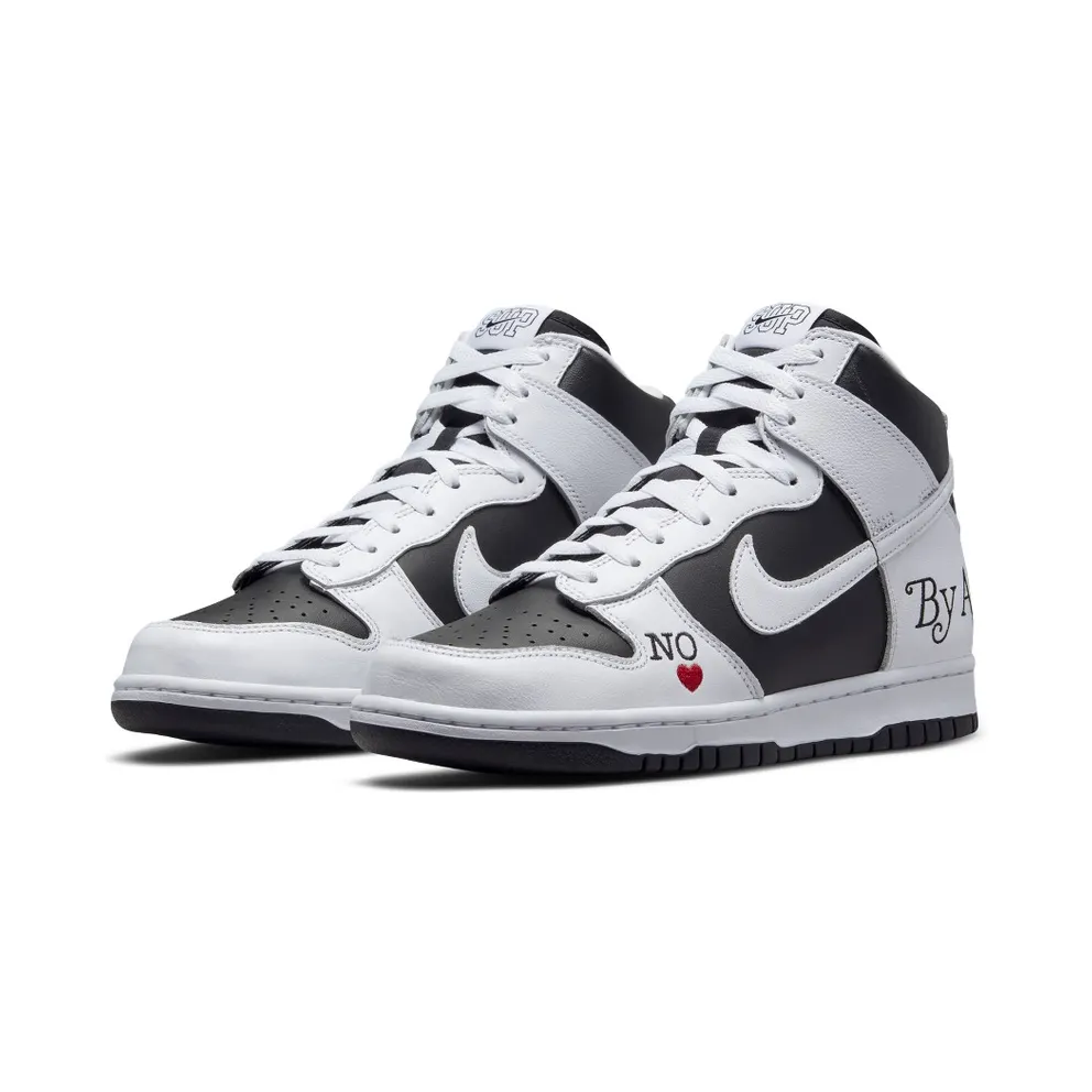 Nike x Supreme SB Dunk High By Any Means White – “Black / White” (DN3741-002)