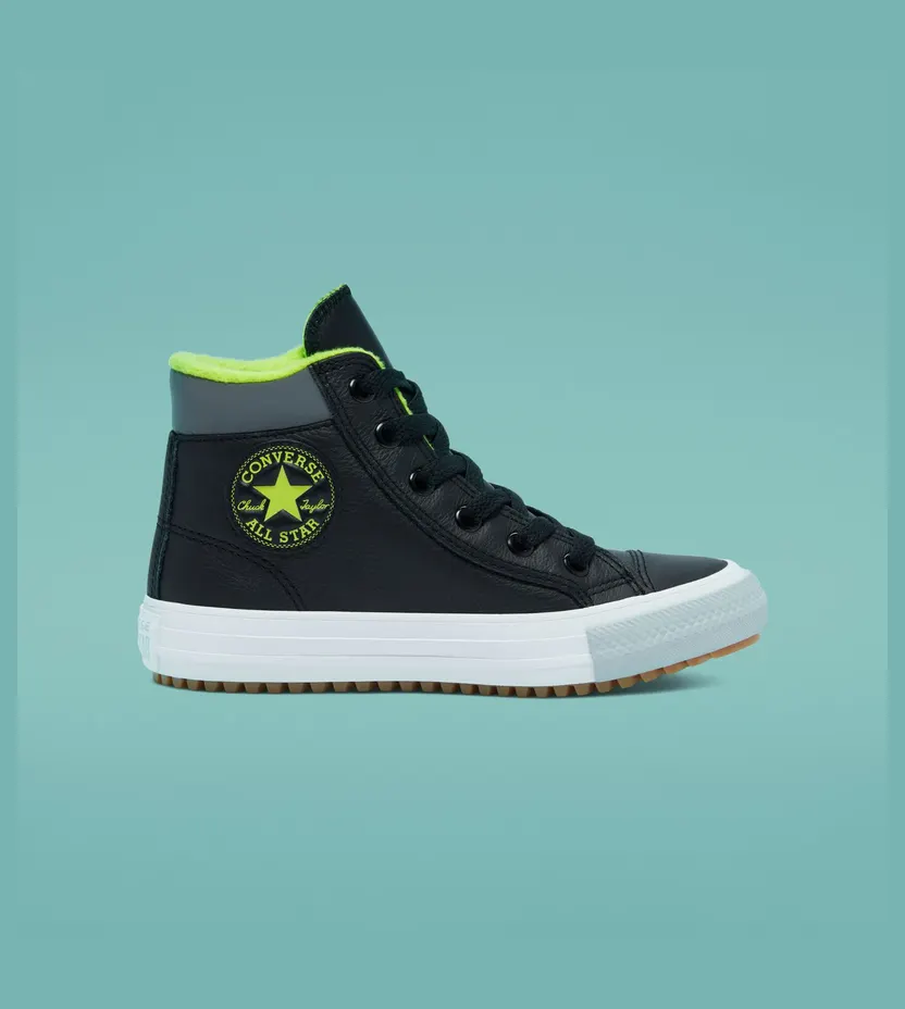 Converse Utility Leather Chuck Taylor All Star PC Boot High Top Black/lemon Venom/ash Stone (669331C)