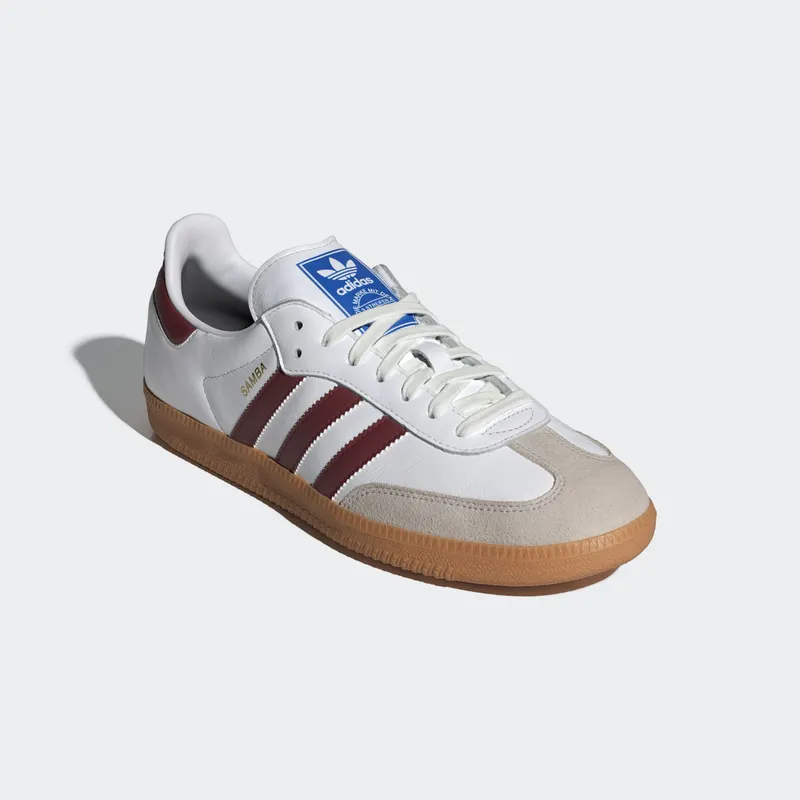 adidas Samba OG Cloud White / Collegiate Burgundy / Gum (IF3813)