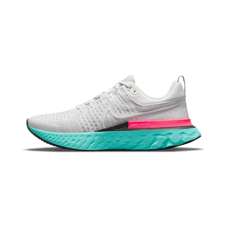 Nike React Infinity Run Flyknit 2 “Platinum Tint / Grey Fog / Dynamic Turquoise / White” (CT2357-005)