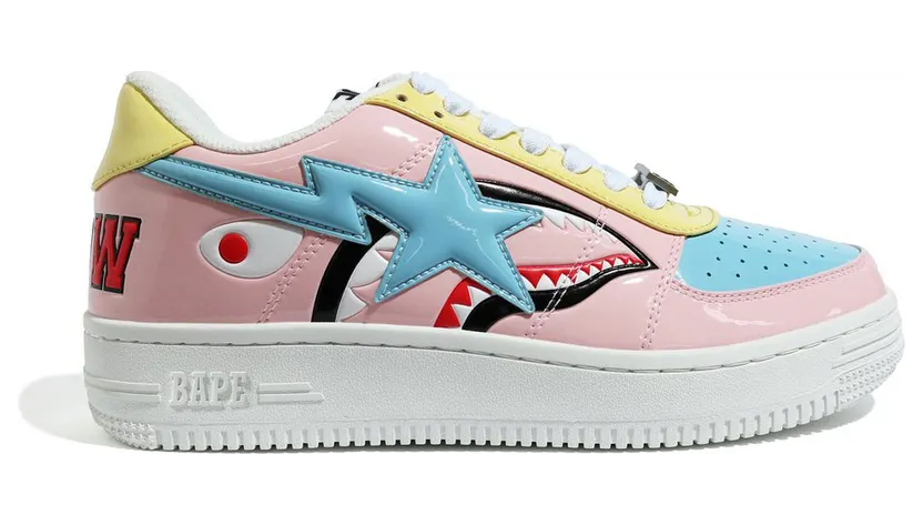 A Bathing Ape Bapesta M2 20th Anniversary Patent Pink