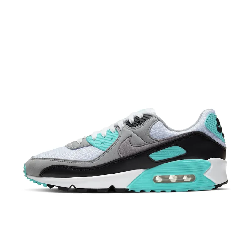 Nike Air Max 90 Recraft Turquoise White/Particle Grey-Black-Turquoise (CD0881-100)