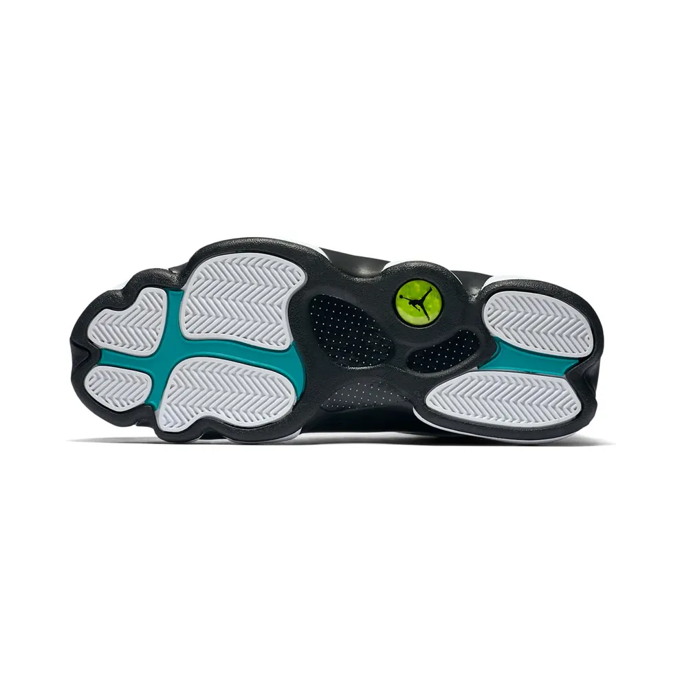 Jordan 13 Retro Barons Hologram White/Tropical Teal-Black-Wolf Grey (414571-115)