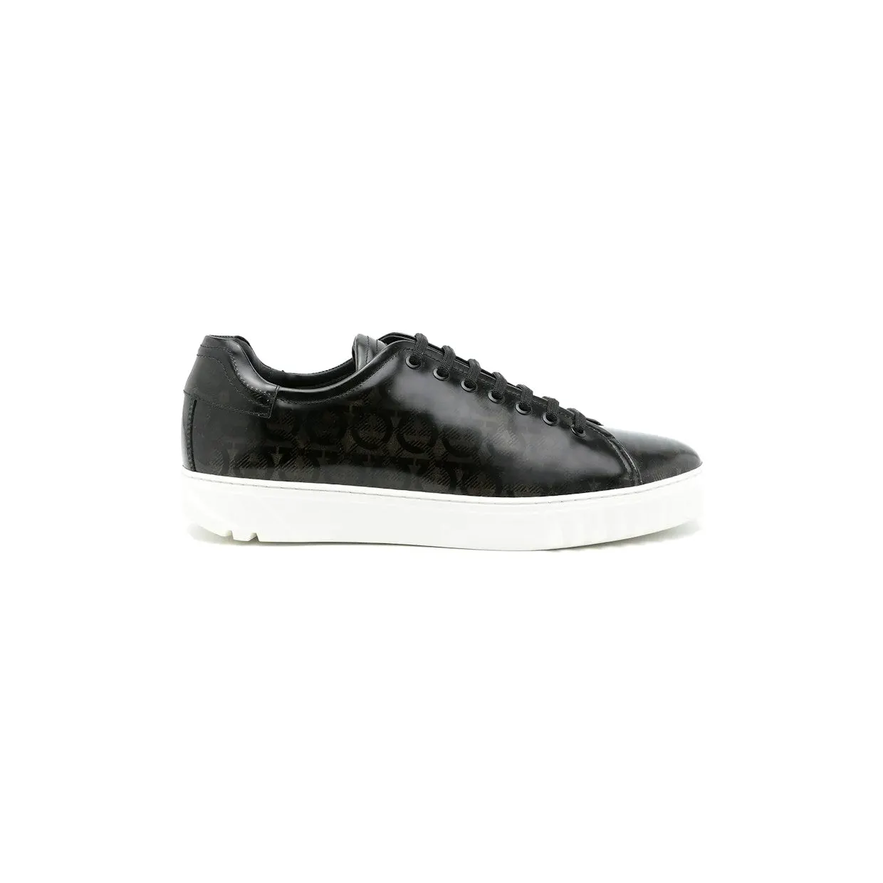 Ferragamo Cube Gancini-Print Sneakers Gray (02A888749470)