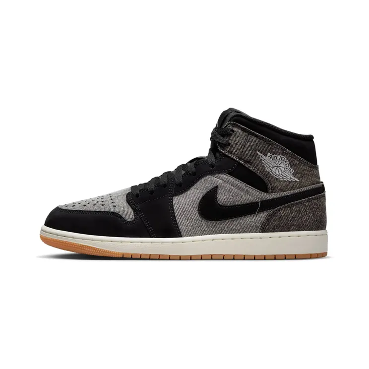 Jordan 1 Mid SE Black Denim “Black / Sail / Gum Medium Brown” (HJ4363-001)