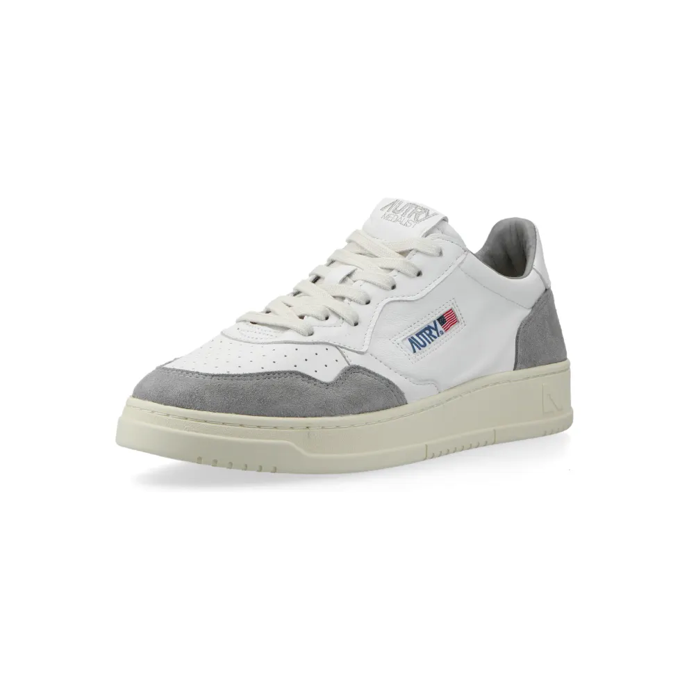 Autry Medalist Low (goat / suede white / grey) – AULMGS37