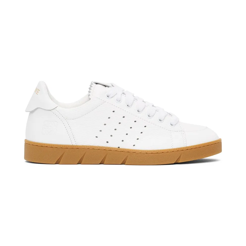 Loewe White and Tan Soft Sneakers (M816282X04)