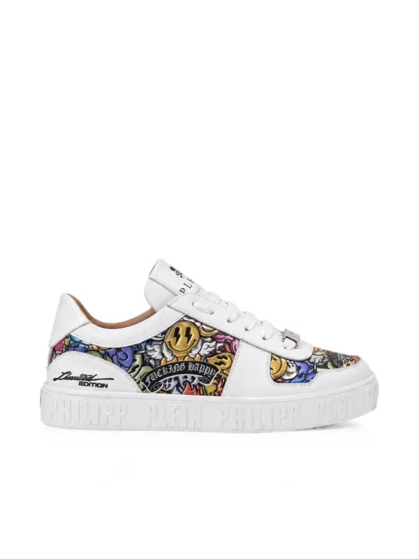 Philipp Plein Mirror Smile graphic-print sneakers – White (UAFSUSC1077PLE010N)