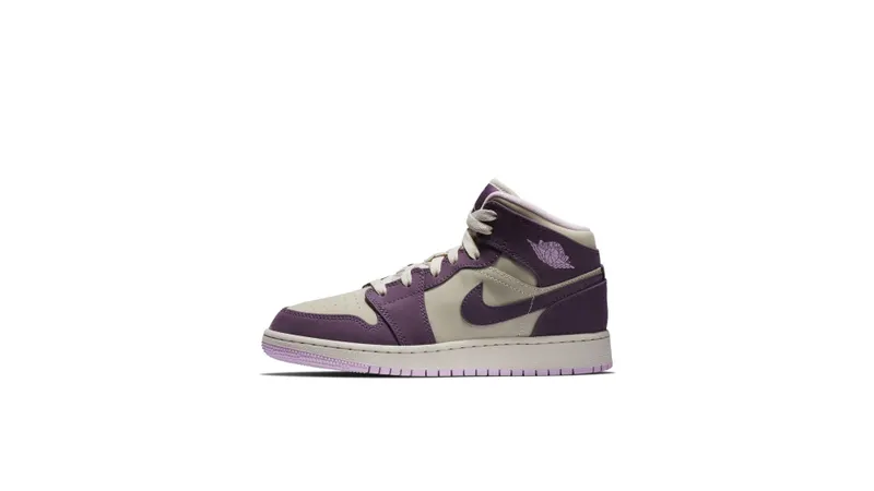 Jordan 1 Mid Pro Purple Desert Sand (GS) Pro Purple/Desert Sand (555112-500)