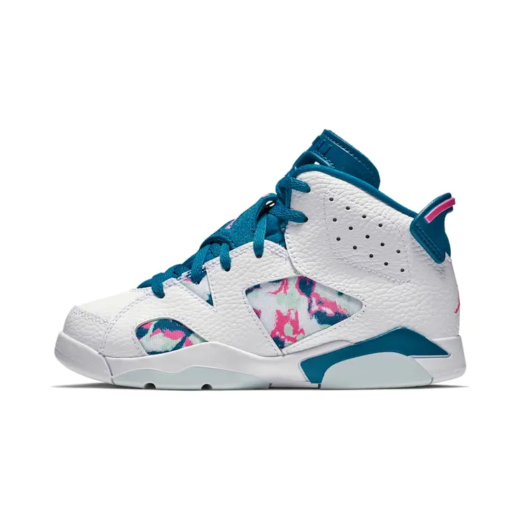 Air Jordan 6 Retro PS ‘Green Abyss’ White/Green Abyss-Laser Fuchsia (543389-153)
