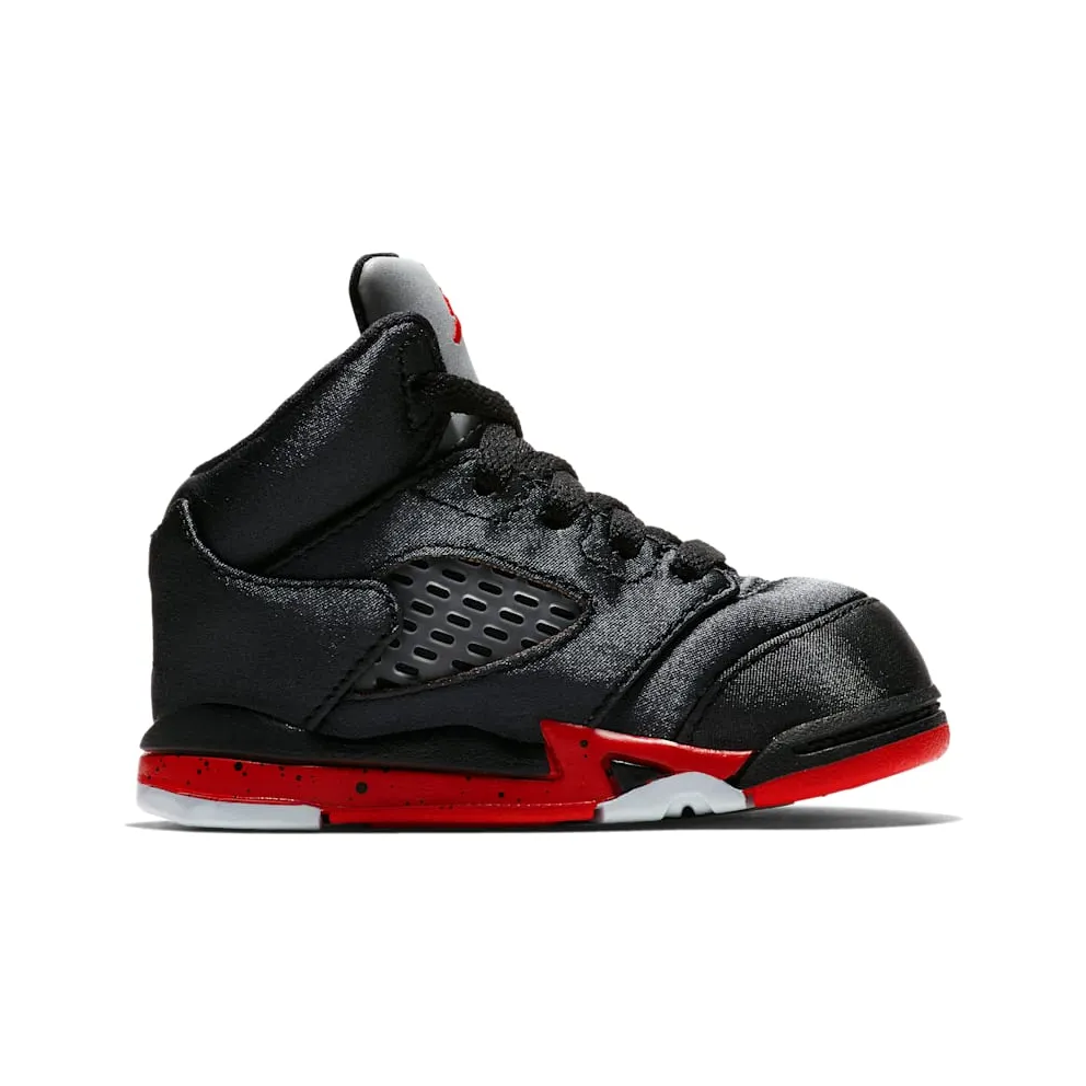 Jordan 5 Retro Satin Bred (TD) Black/University Red (440890-006)