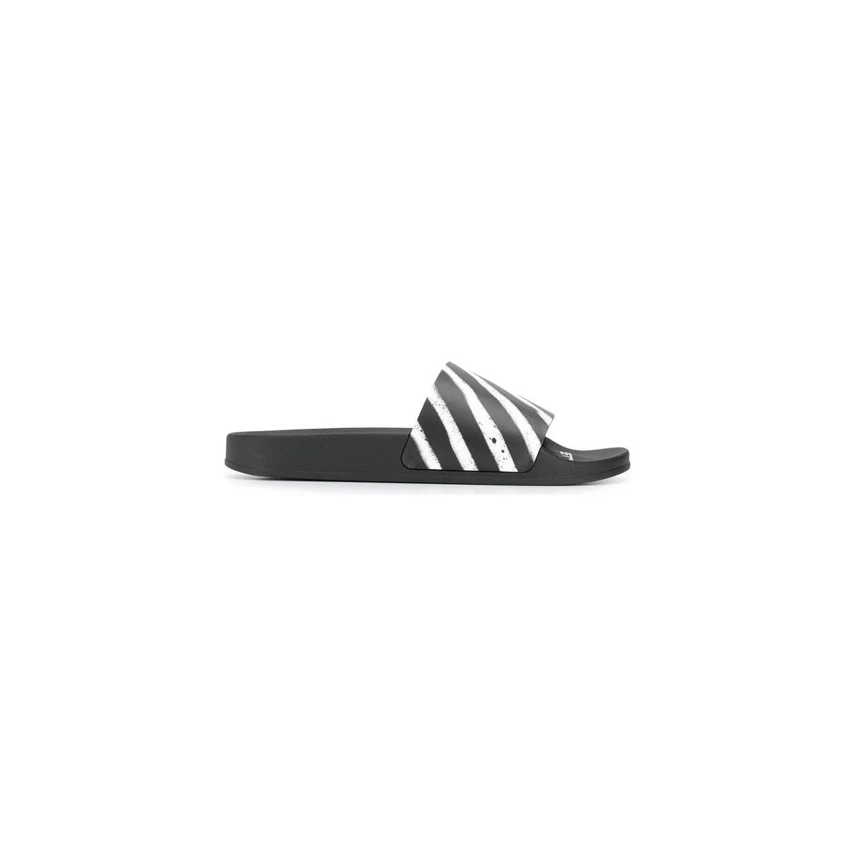 Off-White Spray Stripes Slides Black