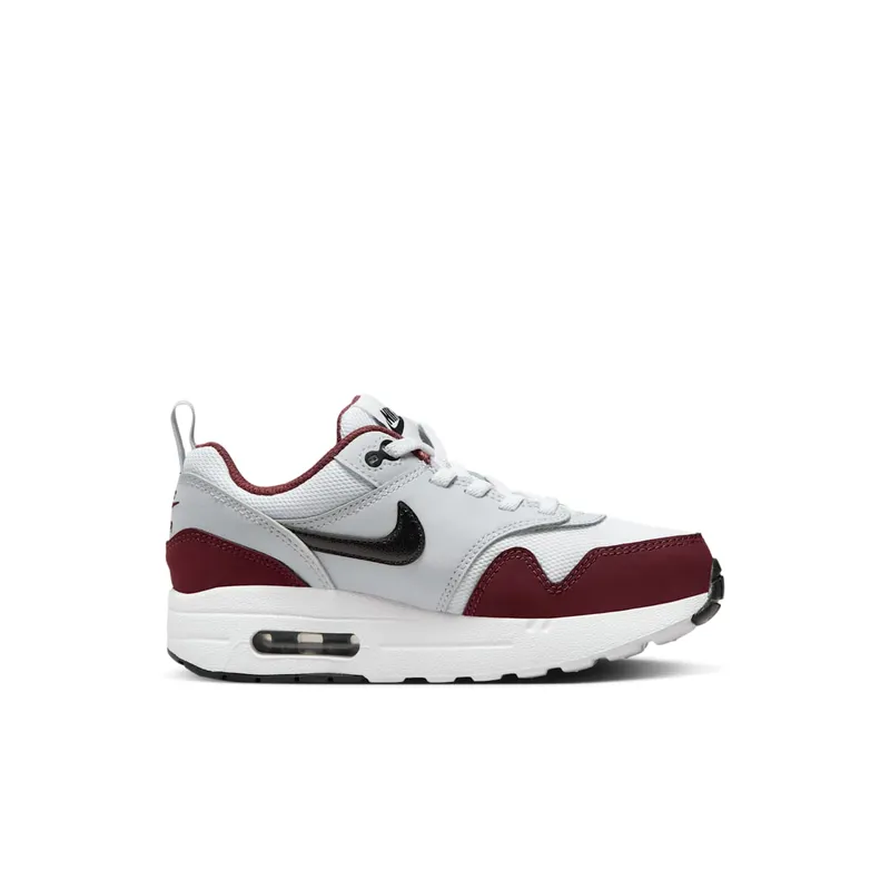 Nike Air Max 1 EasyOn White Dark Team Red Heather Pure Platinum Black (DZ3308-111)