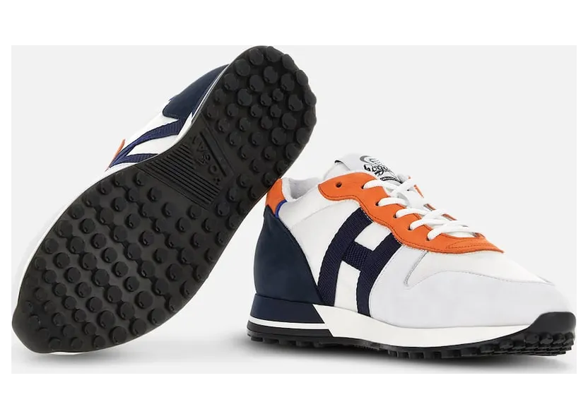 Sneakers Hogan H383 White Orange Blue (HXM3830AN52S8J945S) (4)