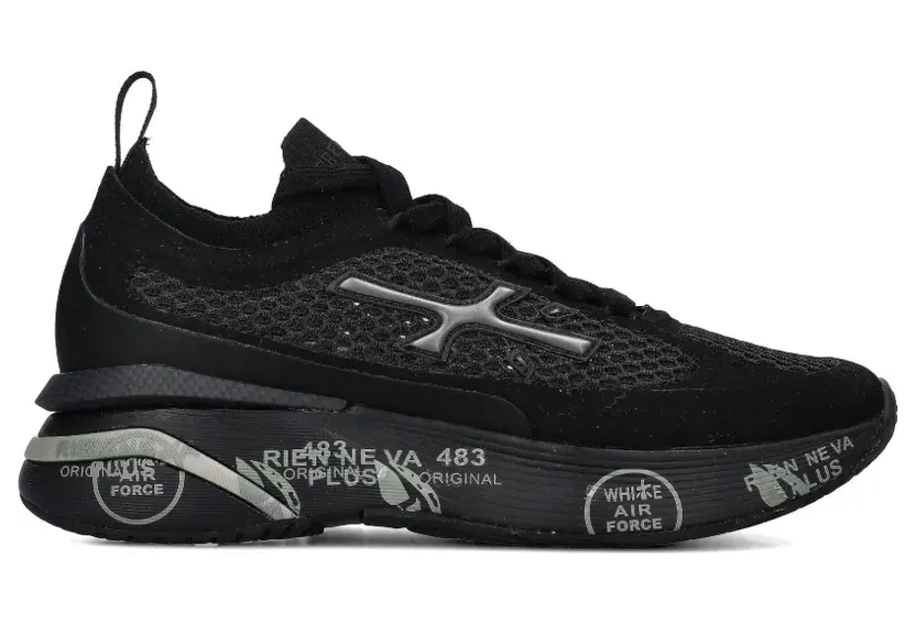 Premiata MoeRun mit Mesh-Einsatz “Black” (MOERUND8261)