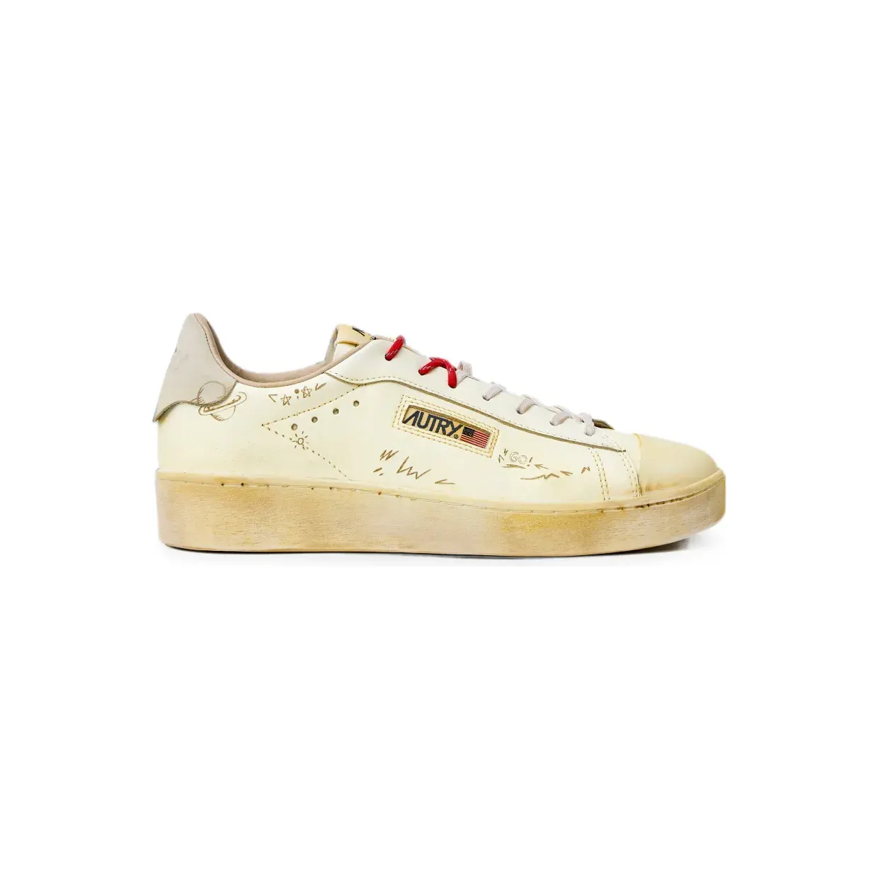 Autry Dallas leren sneakers – Beige (DVLMRW01)