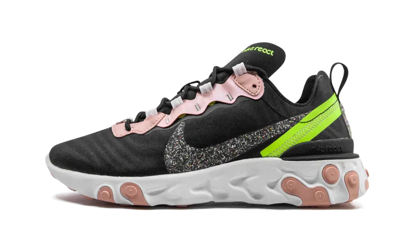 Nike React Element 55 Premium Black Coral Stardust (W) Black/Coral Stardust/Light Soft Pink (CD6964-002)