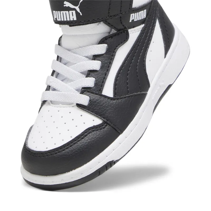 Puma Rebound V6 Mid “Puma White / Puma Black / Shadow Gray” (396542_01)