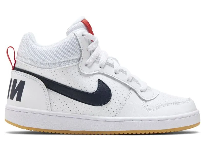 Nike Court Borough Mid White Obsidian (839977-107)