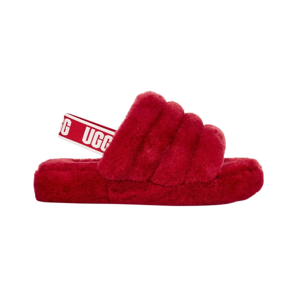 UGG Fluff Yeah Slide Samba Red (1098494K-SBR)